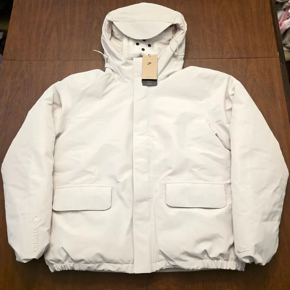 Nike Tech GORE-TEX Therma-Fit Jacket Cream Light Orewood FZ0724-104 Men's Size M